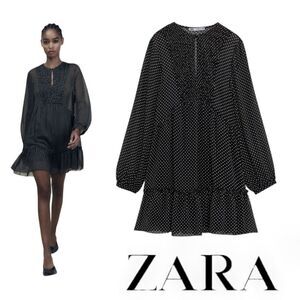 ZARA | Black | SHORT POLKA DOT DRESS